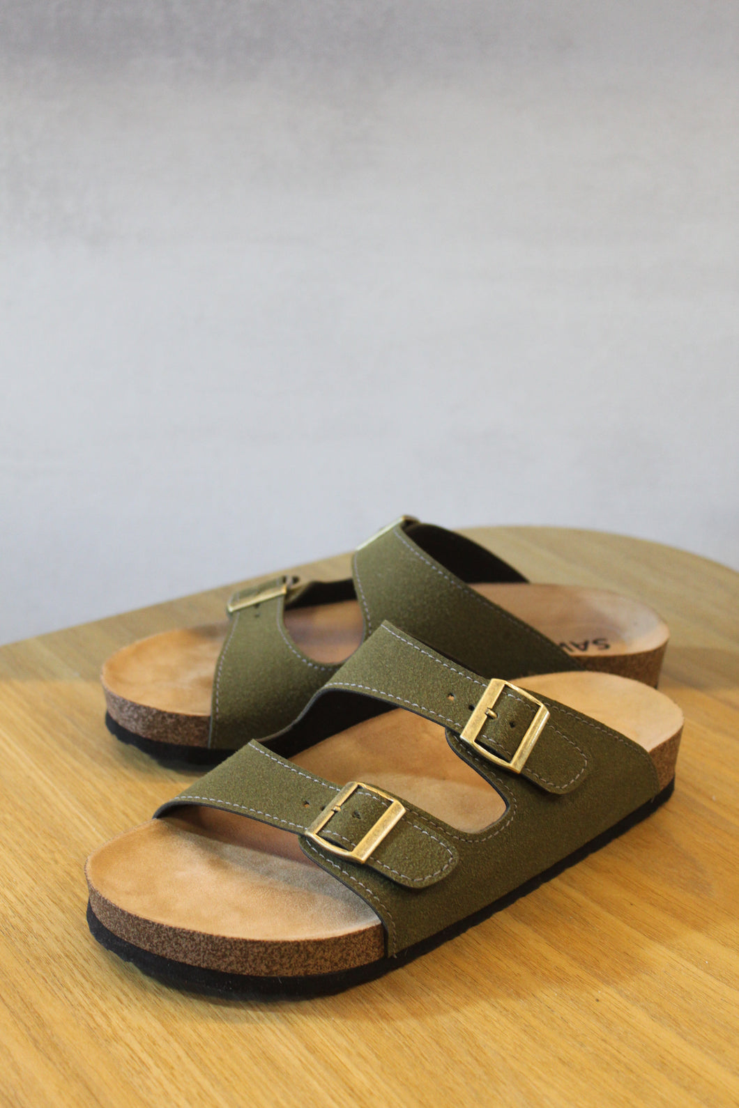 Sandália Verde Militar Sawas Premium Camurça