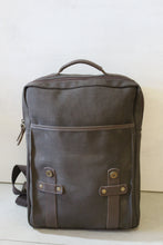 Carregar imagem no visualizador da galeria, Mochila Preta Sawas Premium em Lona e Couro
